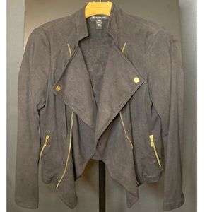 INC suede bomber